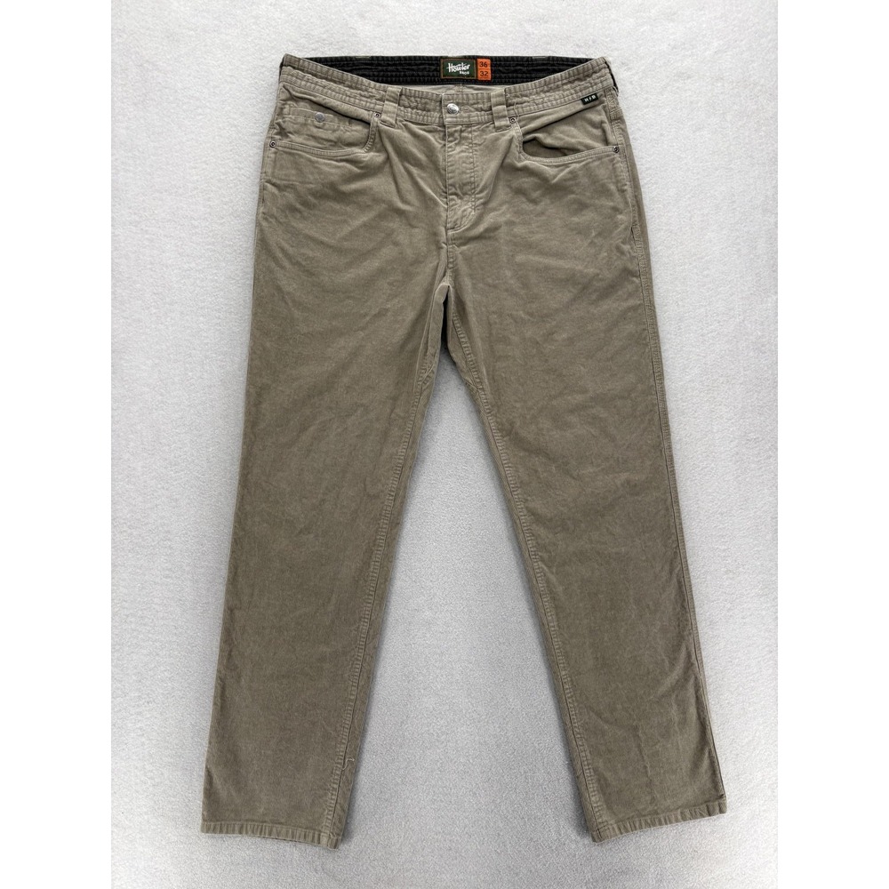 Howler Brothers Frontside 5-Pocket Corduroy Pants Mens 36x32 Beige Stretch Camp